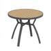 Outdoor Round Patio Table With Slatted Top - Gray Home Essentials