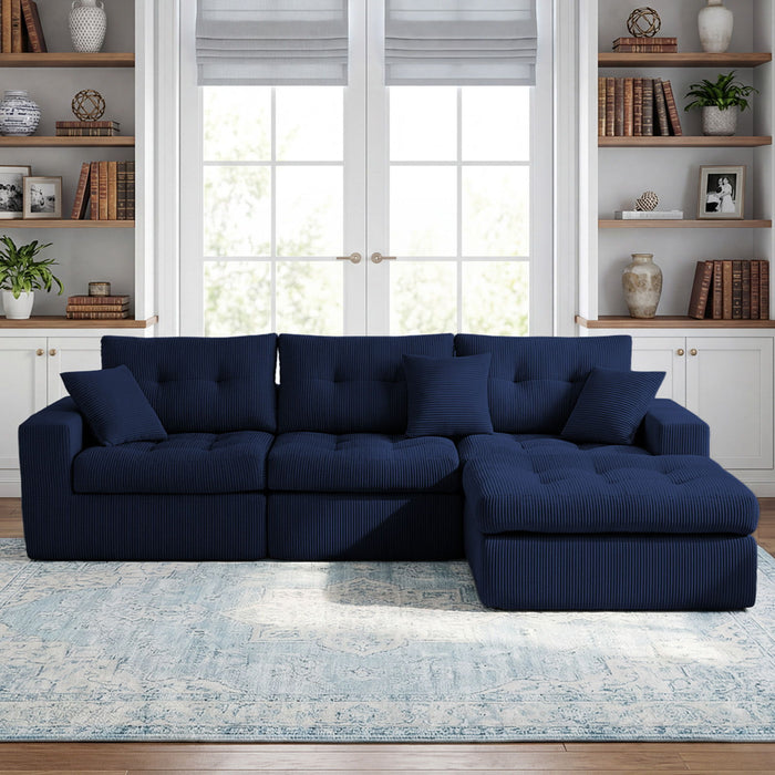 Corner Chaise L-Shaped Sectional Sofa Bed Home Essentials