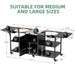 Outdoor Grill Cart For 2 Big Egg - Black / Silver Daily Nest