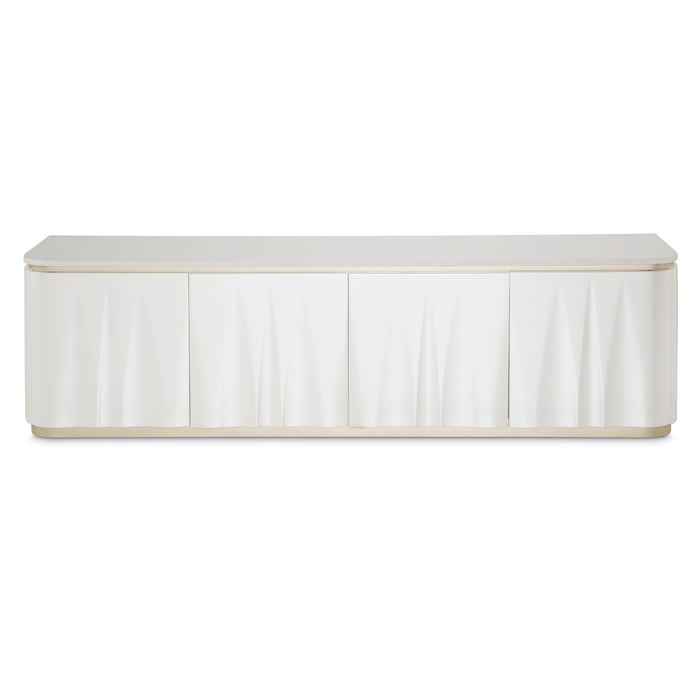 London Place - Media Cabinet - Creamy Pearl Michael Amini