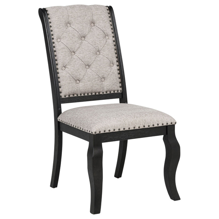 Kinzler - Side Chairs (Set of 2) - Tan / Black Furniture Max