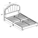 Bed With Floral Design Headboard And Built In LED Lighting Home Essentials