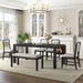 Extendable Dining Table Set With 4 Upholstered Chairs And 1 Bench Hearth and Haven