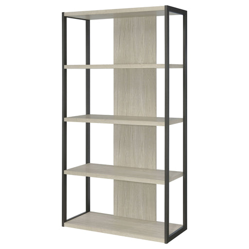 Loomis - 4 Shelf - White / Gray Furniture Max