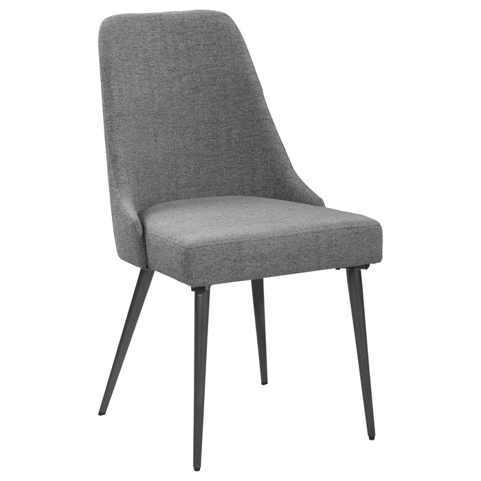 Side Chairs Upholstered With Tapered Legs (Set of 2) - Gray Furniture Max