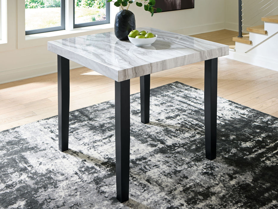 Mervannie - Square Dining Room Counter Table - Gray / Black Signature Design by Ashley®
