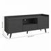 TV Stand For TVs Up To 60" With Open Storage Shelf, 2 Doors, 1 Drawer And Cable Management Home Essentials