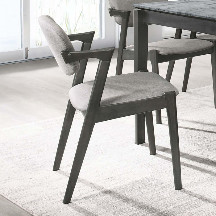 Modern Dining Chair And Zigzag Arm Design (Set of 2) Furniture Max