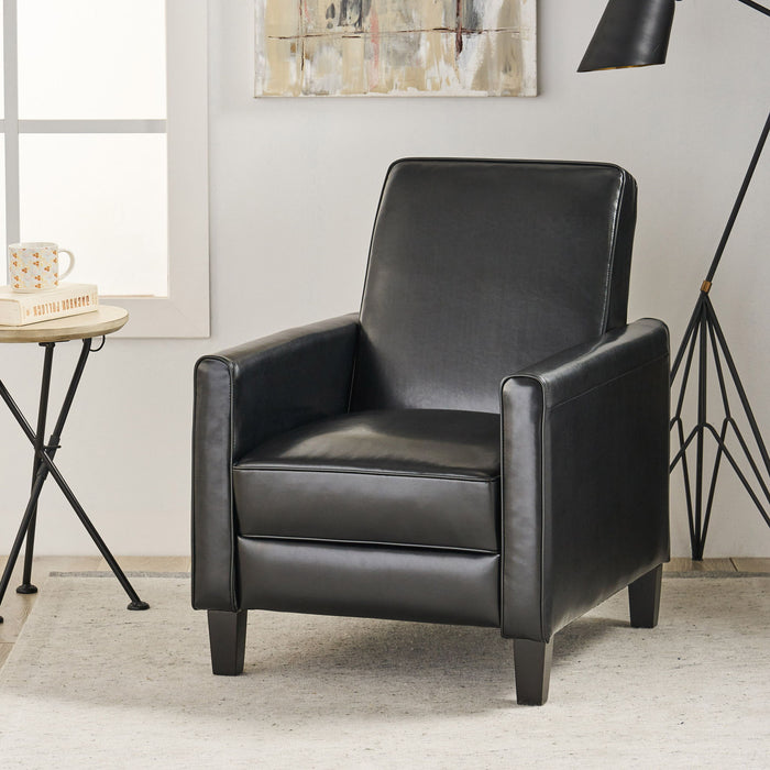 Upholstered Push Back Recliner Chair For Living Room Noble House