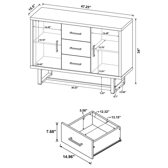 Sedona - 3 Drawer Cabinet - Oak Furniture Max