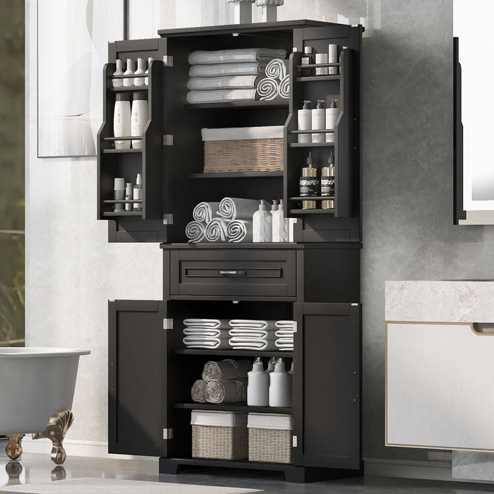 Bathroom Storage Cabinet With Doors And Drawer, Adjustable Shelf Hearth and Haven