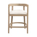 Modern Rubberwood Counter Stool Set With Upholstered Seats Noble House