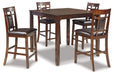 Bennox - DRM Counter Table Set (Set of 5) - Brown Signature Design by Ashley®