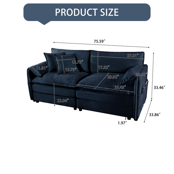 Modern Oversized Loveseat Sofa With Deep Seat And Diy Combination Home Essentials