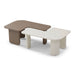 2 Pieces Modular Coffee Table Set, Free Combination - Khaki / White Home Essentials