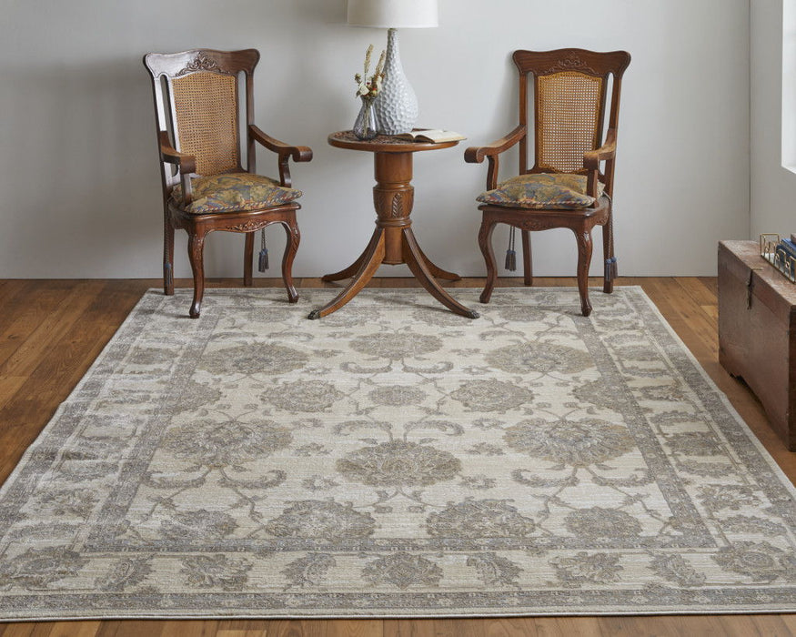 Power Loom Area Rug - Tan Ivory And Brown - 12' X 15'