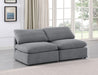 Indulge - Velvet 2 Seat Modular Armless Sofa Meridian Furniture