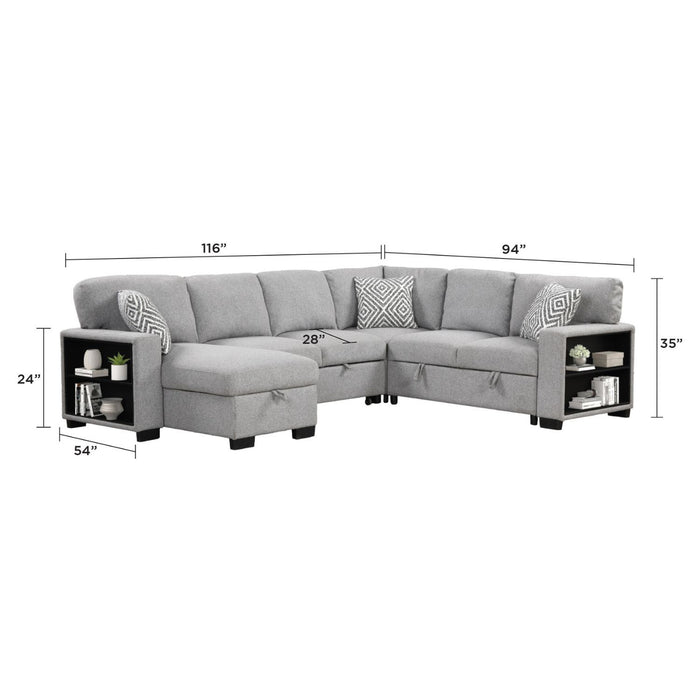 Cairo - Sectional With Pullout Sleeper Matrix Furniture Group