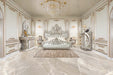 Sandoval - Eastern King Bed - Beige Synthetic Leather & Champagne ACME