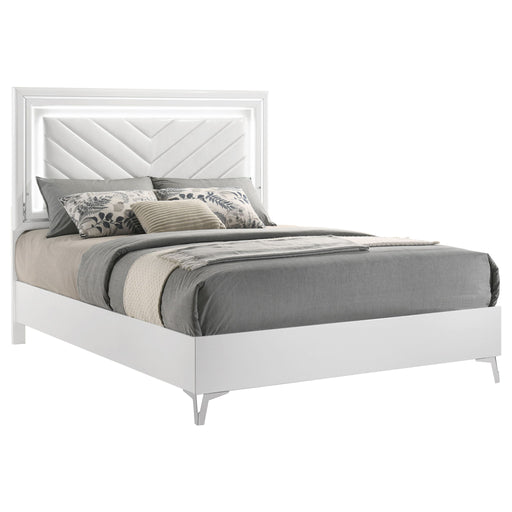 Buckley - Panel Bed With LED Trim Furniture Max