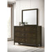 Clement - 6 Drawer Dresser With Mirror - Dark Coffee Furniture Max