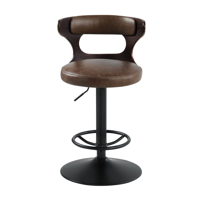 Saba - Adjustable Stool With Swivel - Brown Acme
