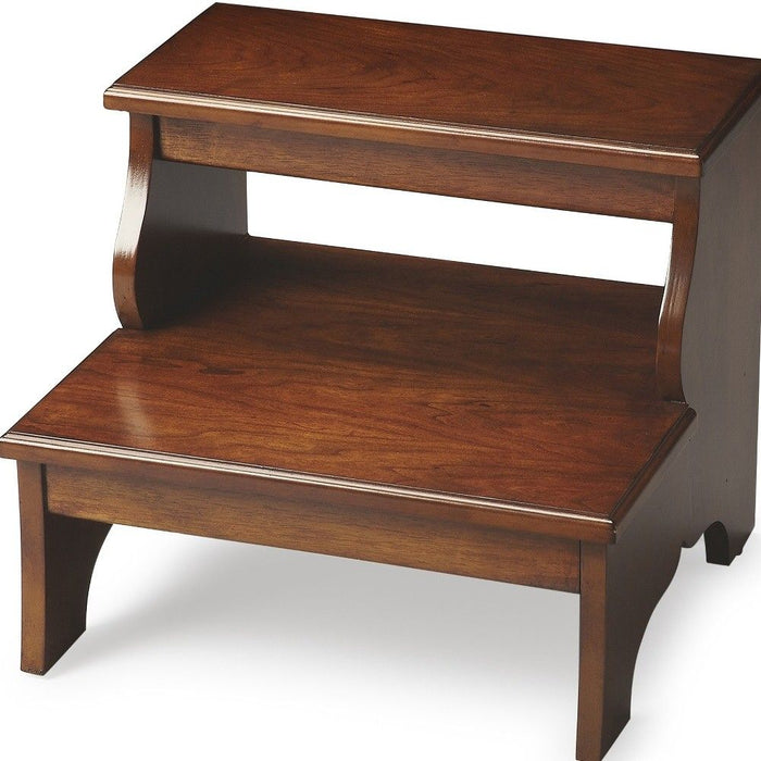 Manufactured Wood Backless Chair - Brown