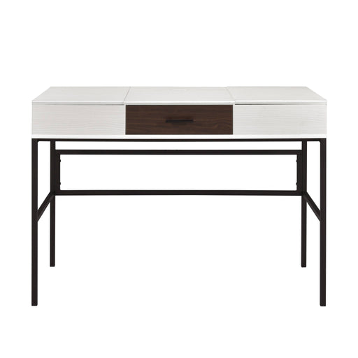 Verster - Writing Desk With USB - Black / Natural Acme