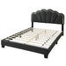 Bed With Floral Design Headboard And Built In LED Lighting Home Essentials