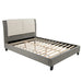 Bed Set With 2 Tone Upholstered Headboard Home Essentials