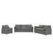 Modern Sofa Set With Double Layer Cushion And Side Storage Pockets Hearth and Haven