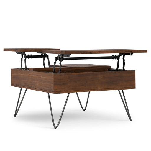 Hunter - Square Lift Top Coffee Table - Walnut Simpli-Home