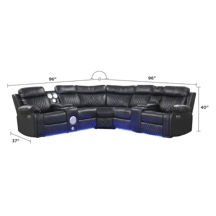 Lacrosse - Power Reclining Sectional Sofa Matrix Furniture Group