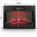 Electric Fireplace Insert Heater With Multicolor Flames, Remote Control - Black Home Essentials