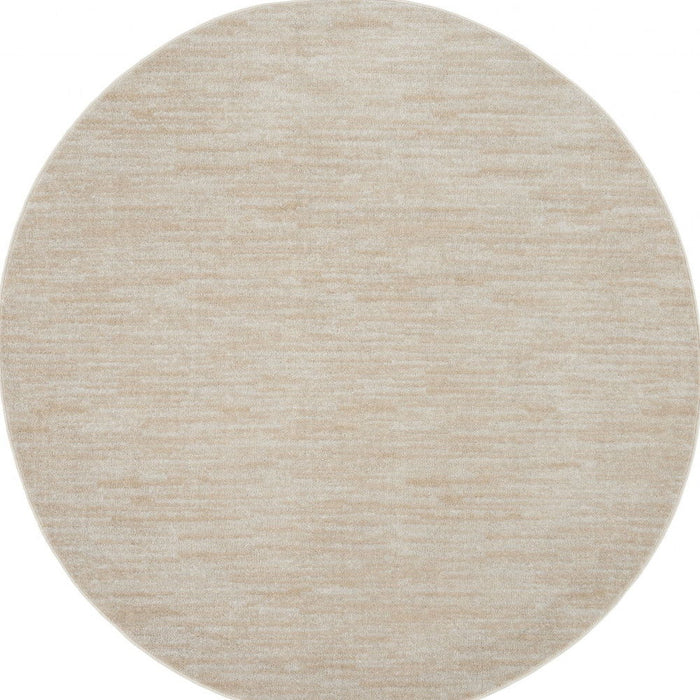 6' X 6' Round Non Skid Indoor / Outdoor Area Rug - Ivory / Beige