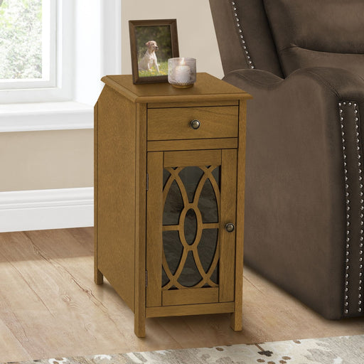 Accent Side Table, Storage Drawer, Traditional - Taupe 8th Street