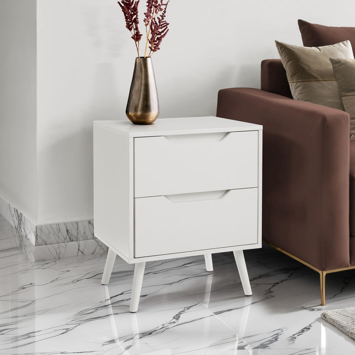 Modern Accent Table With Storage Drawers 8th Street