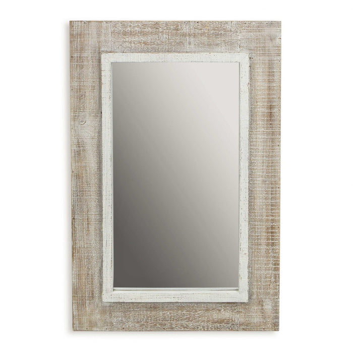 Rectangular Wash Wall Mirror - Rustic White