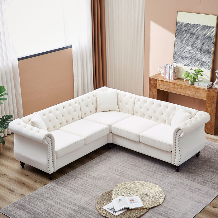 Streamline Modern L-Shaped Corner Sofa Home Essentials