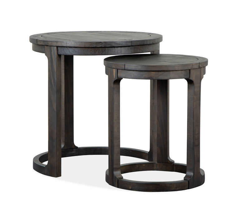Boswell - Round Nesting End Table - Peppercorn Magnussen Furniture