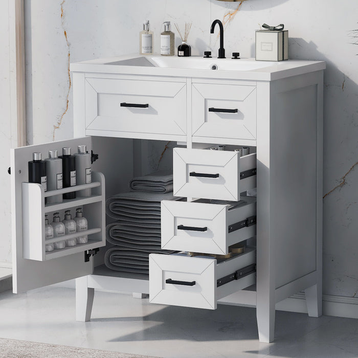Modern Bathroom Vanity With Sink Combo, 3 Drawers, Undermount Drop-In Sink Hearth and Haven
