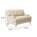Loveseat Sofa, Upholstered Small Couch For Living Room - Cream Beige Home Essentials