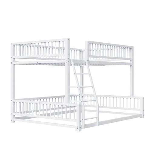 Bunk Bed Frame With Ladder And Safety Guardrails Dreamland