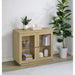 Metro - 2 Door Display Cabinet With Adjustable Shelves - Light Oak Furniture Max