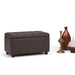 Cosmopolitan - Storage Ottoman - Chocolate Brown Simpli-Home