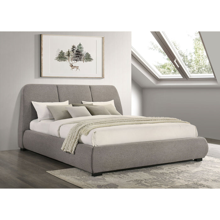 Modern Upholstered Platform Bed With Tufted Headboard Furniture Max