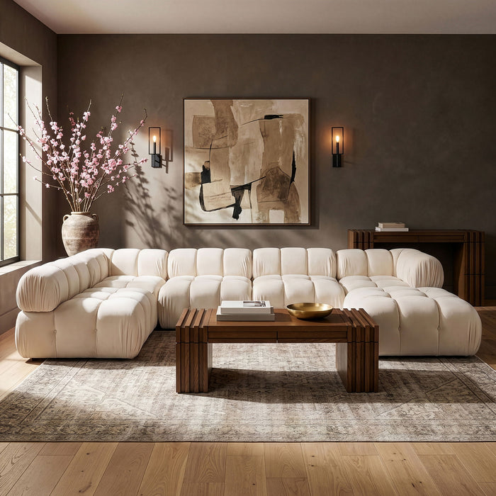 Orin - 6 Piece Modular Sectional (3 Modular Chairs, 2 Corner Chairs & Ottoman) Meridian Furniture