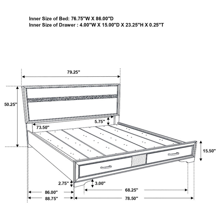 Corbin - Glittering Bedroom Set Furniture Max