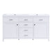 Double Sink Bathroom Vanity With Top, Soft Closing Doors & Drawers, Tip Out Drawer, 2 Cabinet Doors, Adjustable Shelf - White Noble House