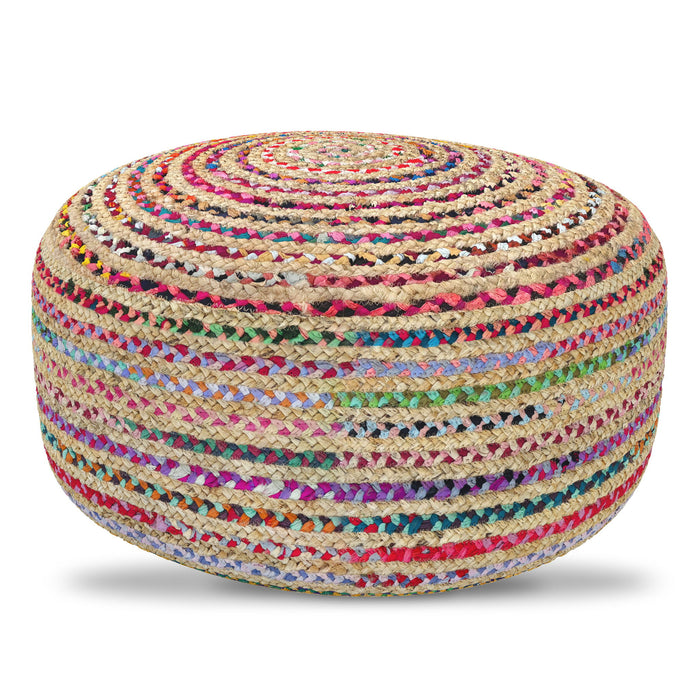 Margo - Large Round Pouf - Multicolor Simpli-Home